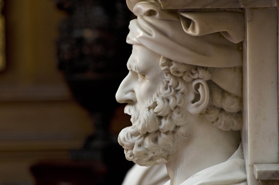 Profile of Bacchus on the Court Room fireplace, Goldsmiths’ Hall, carved by Henry Cheere in 1735