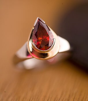 Red Diamond Engagement Ring, Harriet Kelsall Bespoke Jewellery