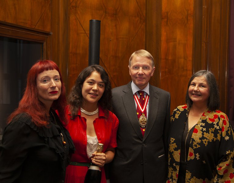 Trino Verkade, Lucie Gledhill, Prime Warden, Dr Timothy Schroder and Yvonne Gilhooly