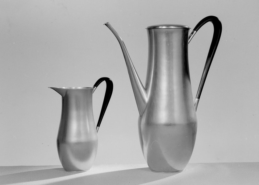 Coffee pot and jug, designed by David Mellor, 1951