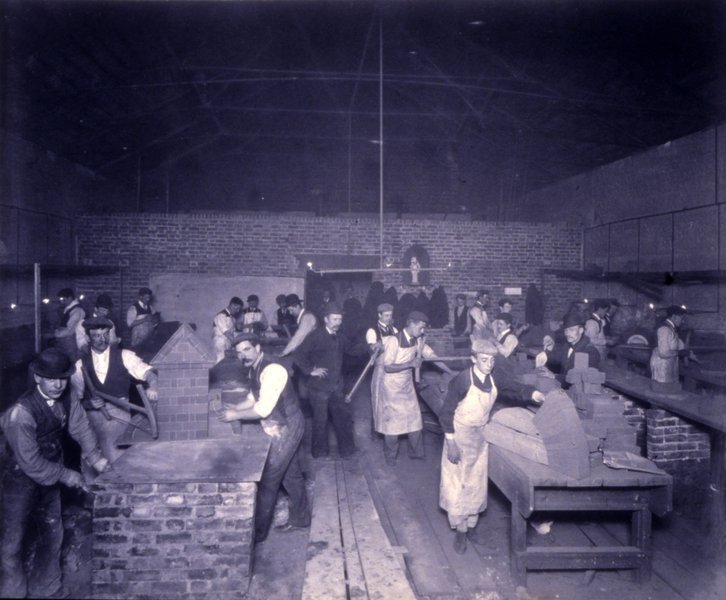 Brickwork class, The Royal Naval School at New Cross, later the New Cross Technical College