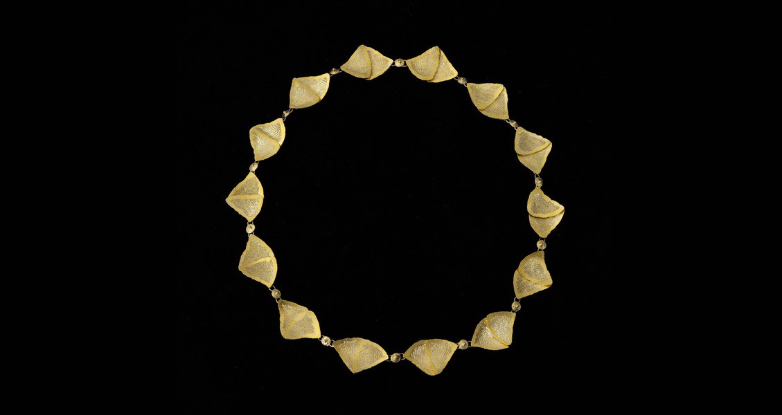 Necklace, 2012, by Catherine Martin. 18ct gold and platinum 
