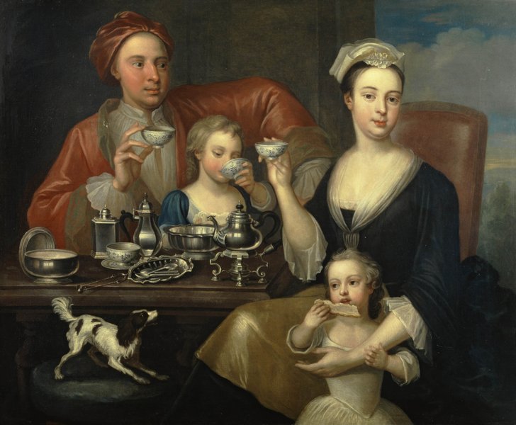 The Tea Party, attributed to Richard Collins (d. 1732)